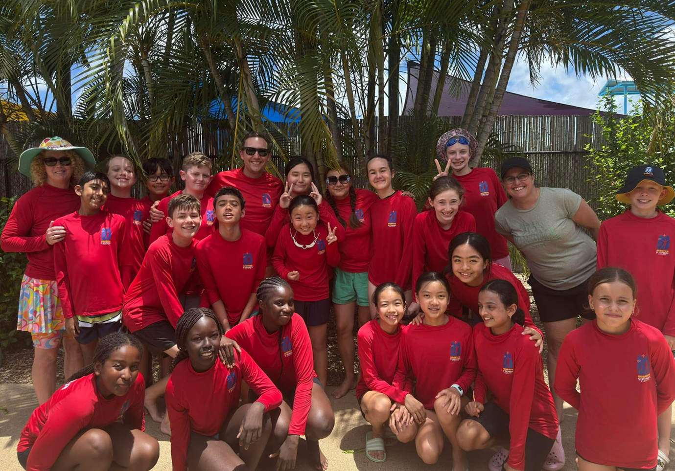 A group of students at Wet n Wild